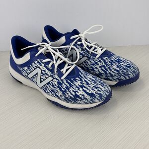New Balance 4040v5 Turf Baseball Shoes Cleats Size 12 Blue White